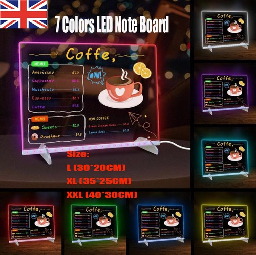 Led note board with - with, night
