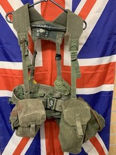British Army 58 Pattern Olive Webbing Set inc 4 Utility and 1 Respirator Pouch