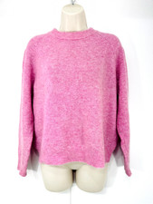 ZARA Pink Mix Soft Knit Relaxed Fit Women's Crew Neck Jumper UK 8 10 S