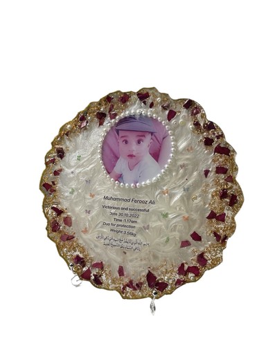 Handmade resin photo tray - resin,