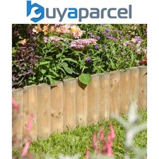 4 x Rowlinson Easy Fix Border Wooden Garden Fence Path Lawn Edging 6 Inch 4m