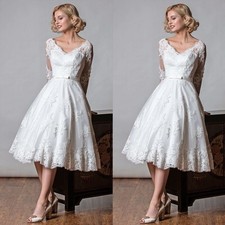 Short Wedding Dresses V Neck