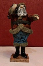 6" Paper Mache Santa with Bag
