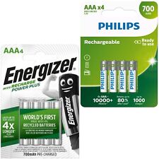 AAA Rechargeable Batteries 700 mAh phone NiMh HR03 Philips Or Energizer
