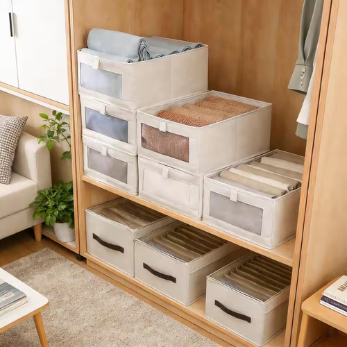 Linen closet organizer storage - linen,