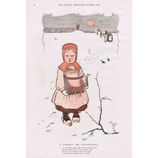 CECIL ALDIN A Present for Grandmamma - Antique Print 1896