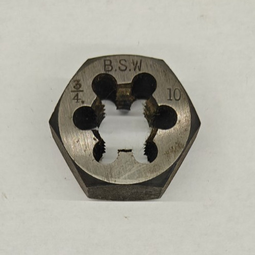 Bsw hex die 1 - 3/4"-10, 1.485"