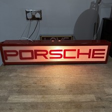 PORSCHE ILLUMINATED LIGHT BOX METAL PERSPEX 3D FRONT 30” Long 6 “HIGH