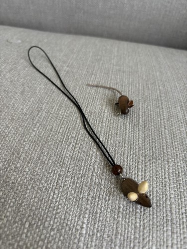 Vintage wooden mouse - wooden,