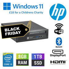 CHEAP FAST Windows 11 PC i3 4th Upto 8GB RAM 1TB SSD WIFI BLACK FRIDAY ONLY!!!