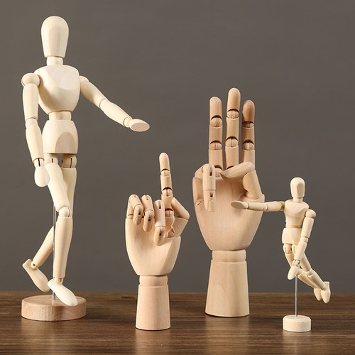 Wooden mannequin hands fingers - mannequin,