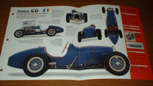 1928 amilcar spec sheet - spec,