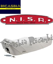 17443 - Saddle NISA Yankee White with Lock Vespa 125 150 200 PX - Rainbow