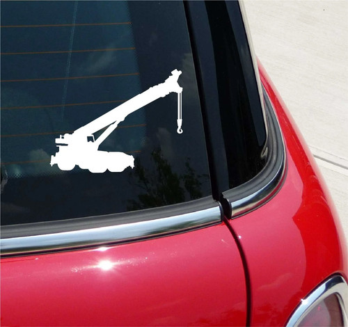 Crane truck mounted silhouette - mounted,