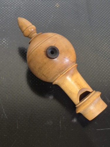 Antique turned boxwood bird - turned,