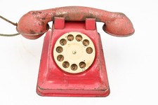 Vintage Red Metal Rotary Dial