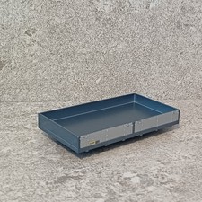 WSI MODELS, LIGHT BLUE & SILVER HEAVY HAULAGE BALLAST BOX.  1/50 SCALE