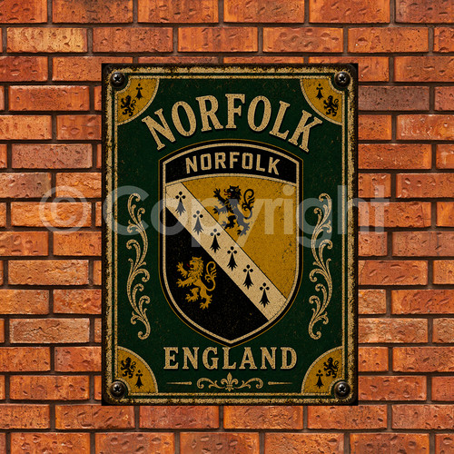 Norfolk counties sign - norfolk, uk