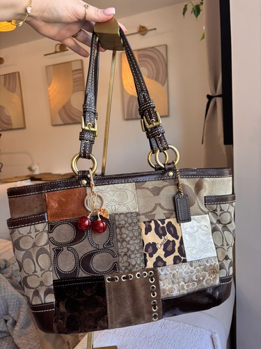 Coach patchwork canvas - patchwork, canvas/leather