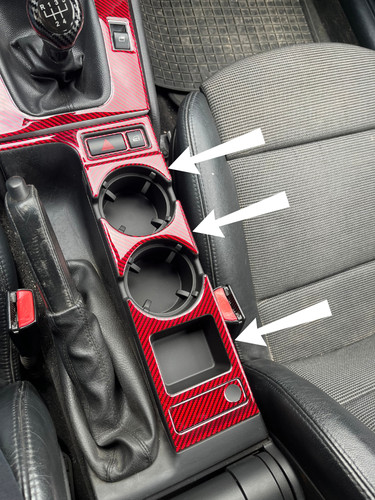 4pcs red carbon fiber cup - 4pcs, 3d