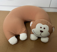 Funky Softeeze Monkey Travel Neck Pillow Cushion Soft Microbeads