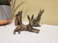 Bronze hare ornament resin - bronze,