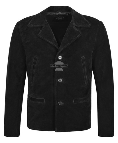 Men leather jacket - leather,