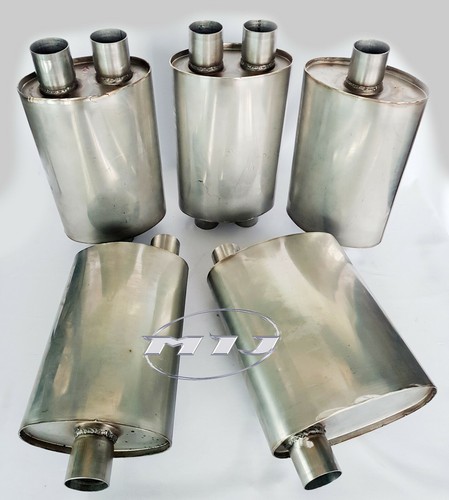 Long oval exhaust silencer - 16",