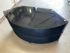 Black Glass Corner TV Stand