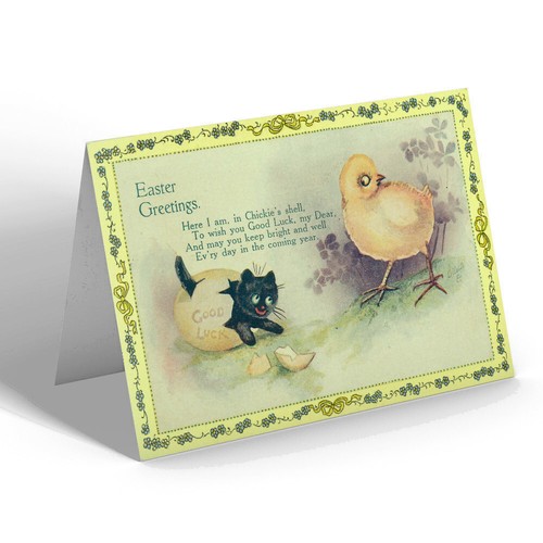 Easter notelet vintage - -,