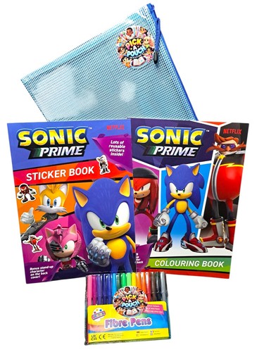 Sonic prime sticker book with - sonic,