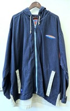Vintage JINGLERS Pepsi Max 100% Cotton Full Zip Hooded Jacket XL - CG T11