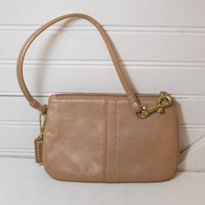 Mini Coach Purse Leather Gold