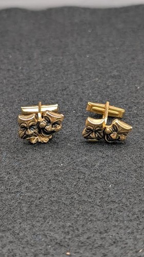 Vintage gold tone happy face - vintage,