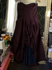 lisa jayne dann Tweed Burgandy Ballgown UK10