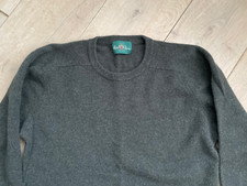 Alan Paine 100% Pure Lambswool Green Saddle Shoulder knit (John Simon's, Harley)