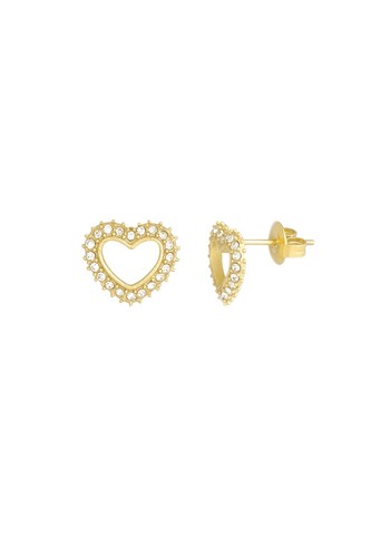 14ct gold plated open heart - 14ct, gold-plated