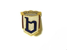 Coat of arms logo ALFA ROMEO BERTONE enameled in golden fire 48x32 badge emblem