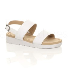 WOMENS LADIES LOW WEDGE HEEL