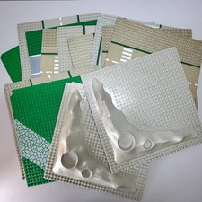 LEGO Baseplate Bundle x 13 inc. Roads and Crater Damaged/Discoloured/Heavy Wear
