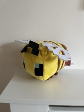 Official Minecraft Mattel Bee Plush 8" inch Mojang Yellow/Brown Soft Toy