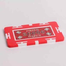 1 x High Quality Poker Casino Numbered Plastic Chip Plaques 75 x 45mm 30Grams
