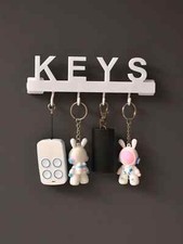 KEYS HOME Wall Mounted Key Holder  No Drill Entryway Organizer with Hooks