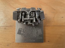 PORSCHE 911 Turbo Engine Paperweight- Pewter. 