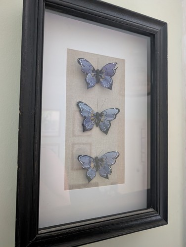 Blue silk butterflies - blue, in
