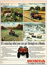 Honda All Terrain Vehicle Farm Quad Bike Vintage Advert 1989