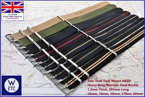 Premium twill weave nato watch - twill,
