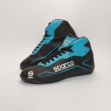 Sparco K-Pole Karting Boots Mens UK 4 Black Blue Racing Go Kart Shoes Driving