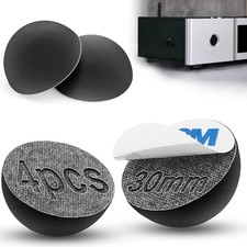 TXXATX Pack of 4 Rubber Feet Self-Adhesive Black 30 mm Speaker Spikes Silicone S
