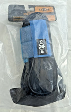Saxon open front boots black/blue Full size - new in bag